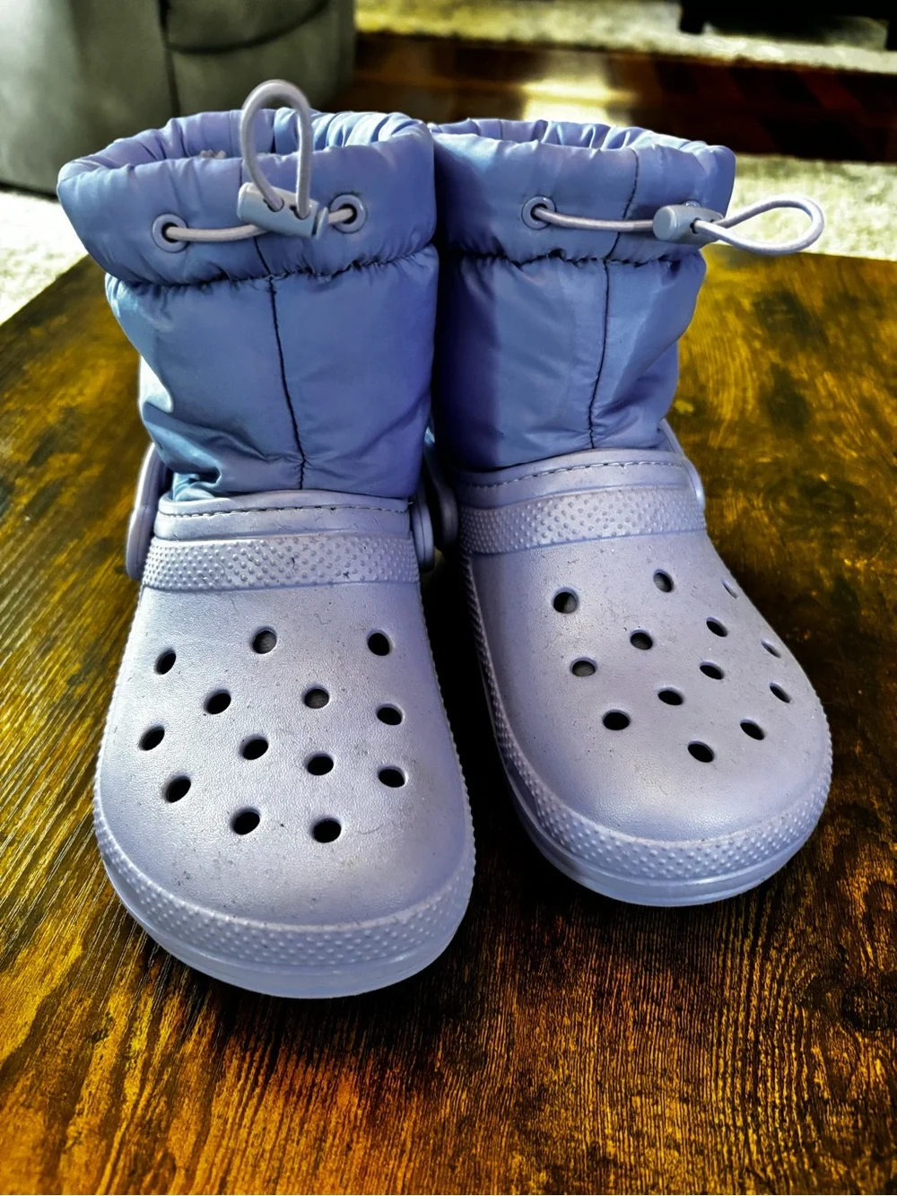 CROCS Kids Lavender Waterproof Puff Clog Boots